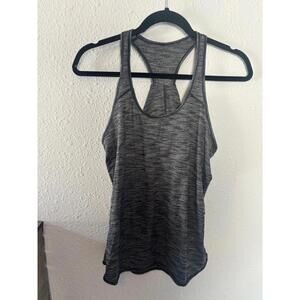 Lululemon heathered grey cotton tank pleated back. Fits like a 6. GUC